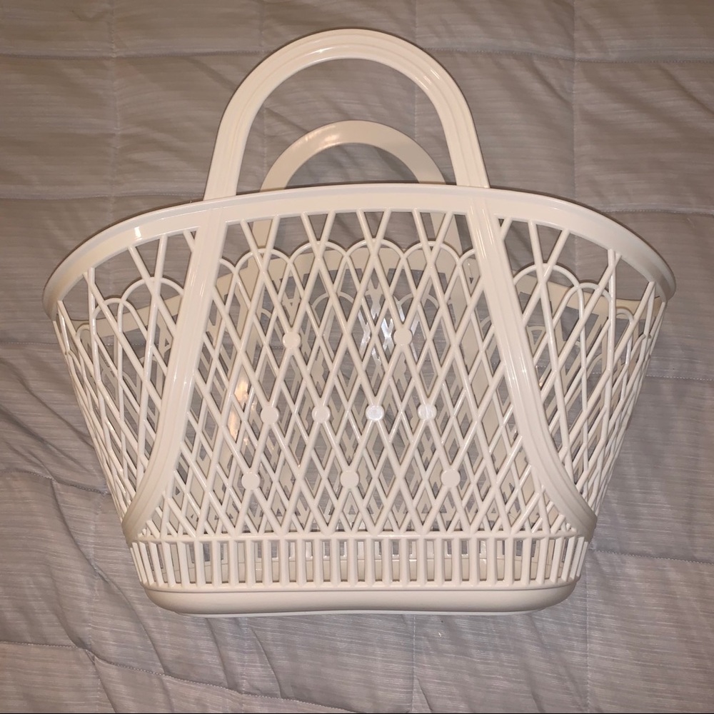 white sun jellies vintage pinup tote